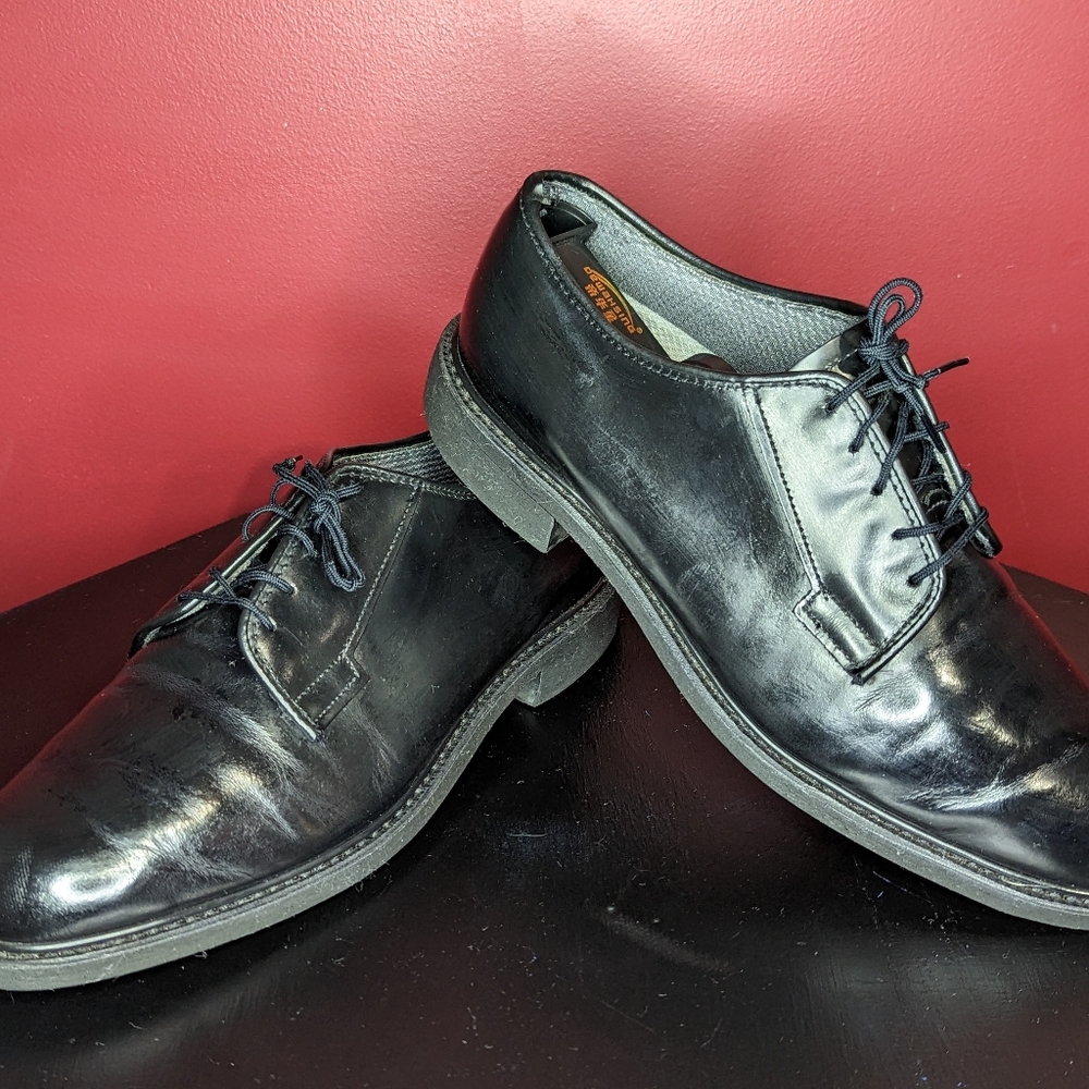 BATES leather uniform oxford military dress shoes men's size 10 / E00968C